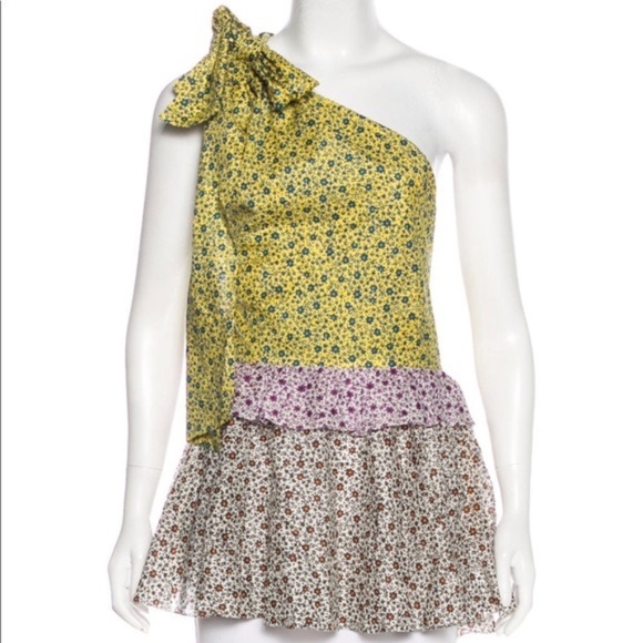 ANNA OCTOBER FLORAL SILK TOP, NWT - Picture 4 of 5